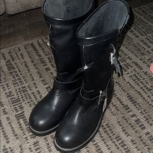 Black Leather Women's Cody James boots